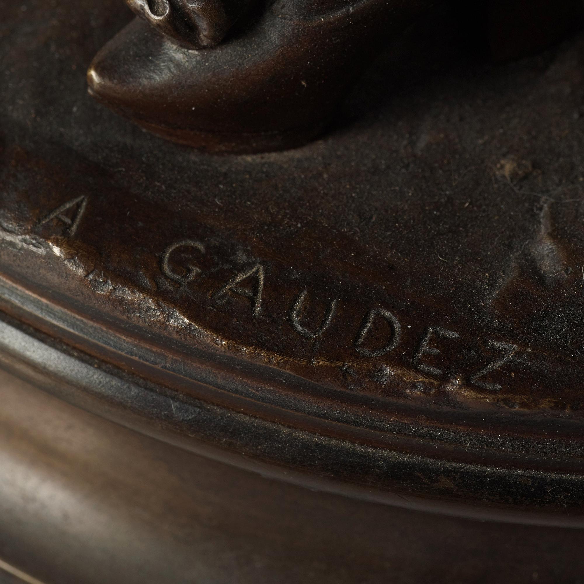 ADRIEN ÉTIENNE GAUDEZ, efter, skulptur, brons, signerad i godset.