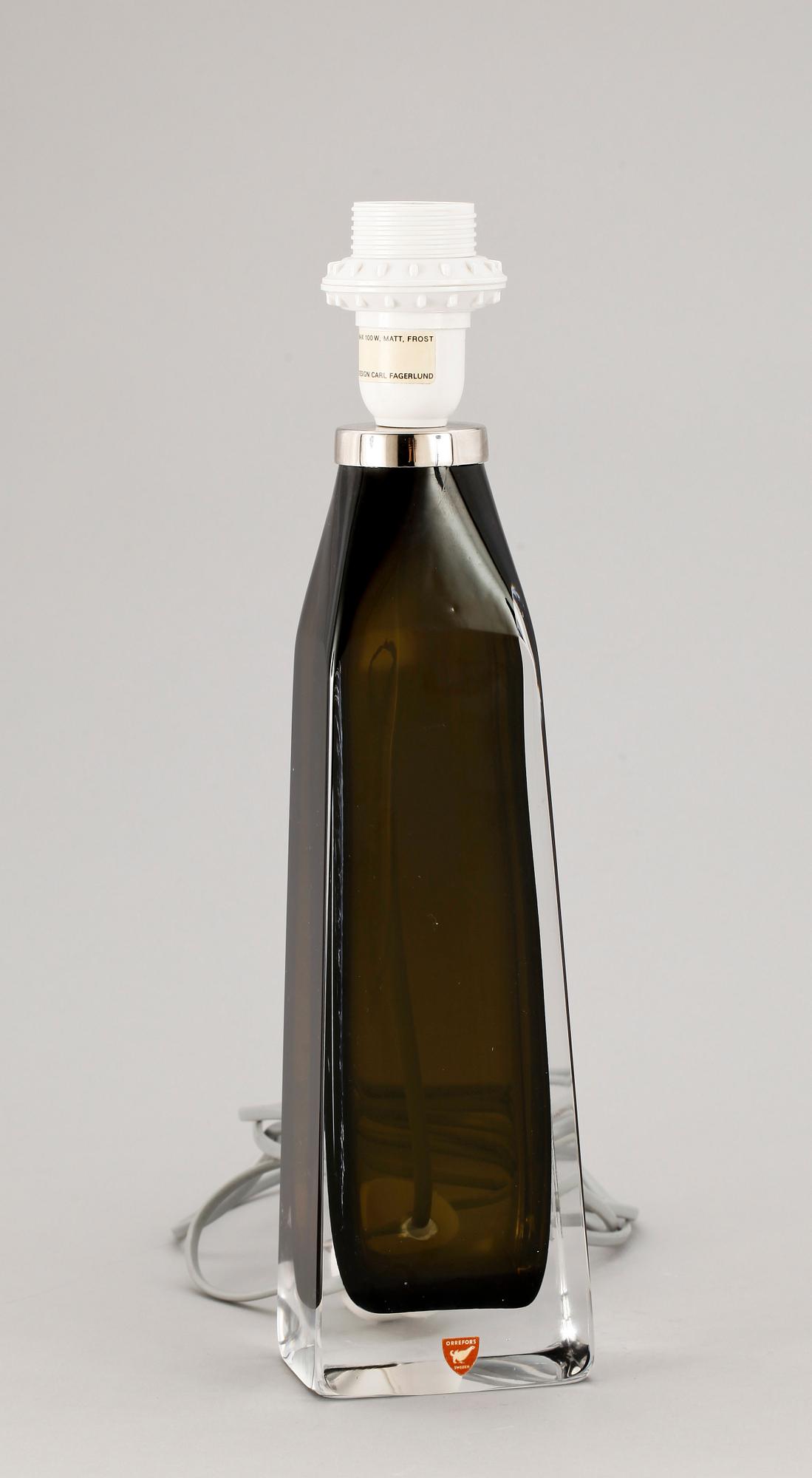 BORDSLAMPA, glas, Carl Fagerlund,  Orrefors.