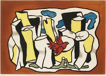 349. Fernand Léger (After), "L'oiseau rouge dans le bois".