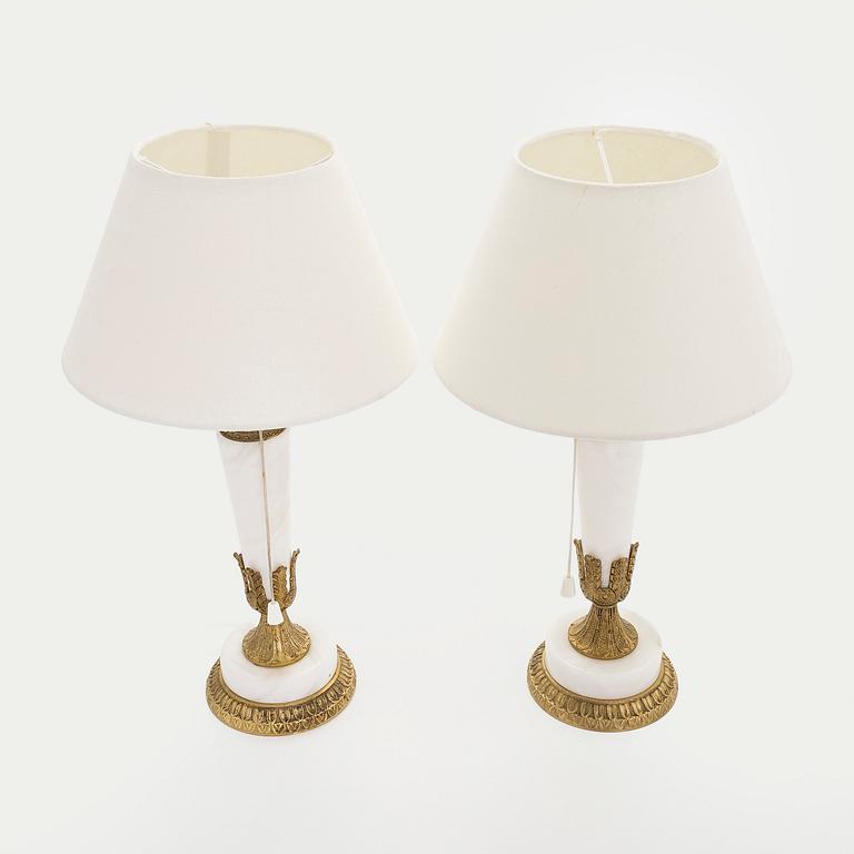 Bordslampor, ett par, återförsäljare Stockmann, 1960/70-tal.