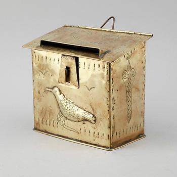 BREVLÅDA, mässing, 1800-talets andra hälft.