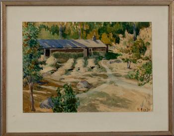 HELMI BIESE, vesiväri, signeerattu.