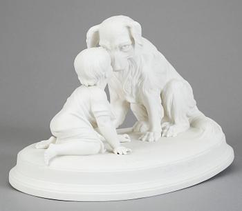 FIGURIN, parian. Gustafsberg "Kan du inte tala" (1882-1925).