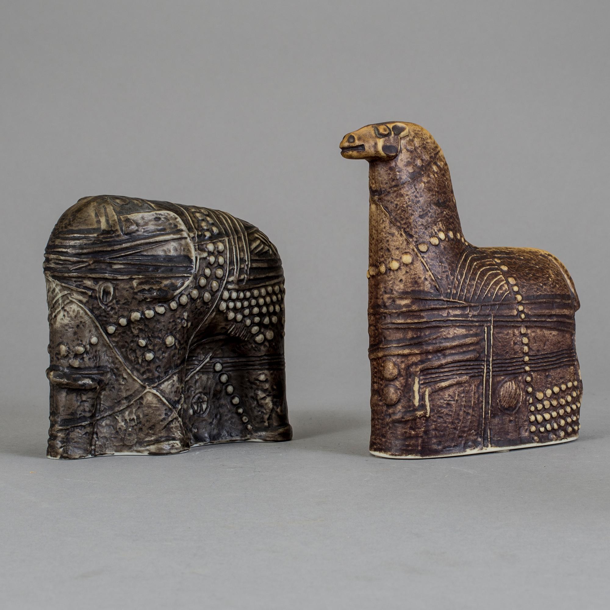 FIGURINER, 2 stycken, keramik, Bertil Vallien, Rörstrand.