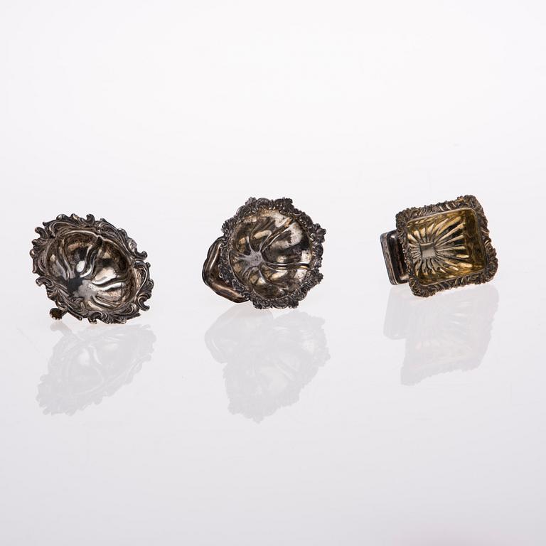 SALTKAR, 3 st, silver, Ryssland 1800-tal. Vikt 155 g.