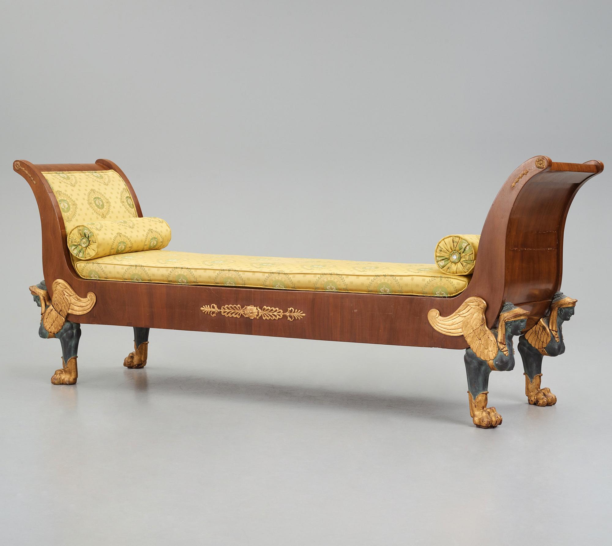 An empire /empirestyle mahogany daybed, 19th century.