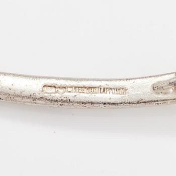 LAPPONIA, A sterling silver necklace, bracelet, brooch and earrings. 1984-87.