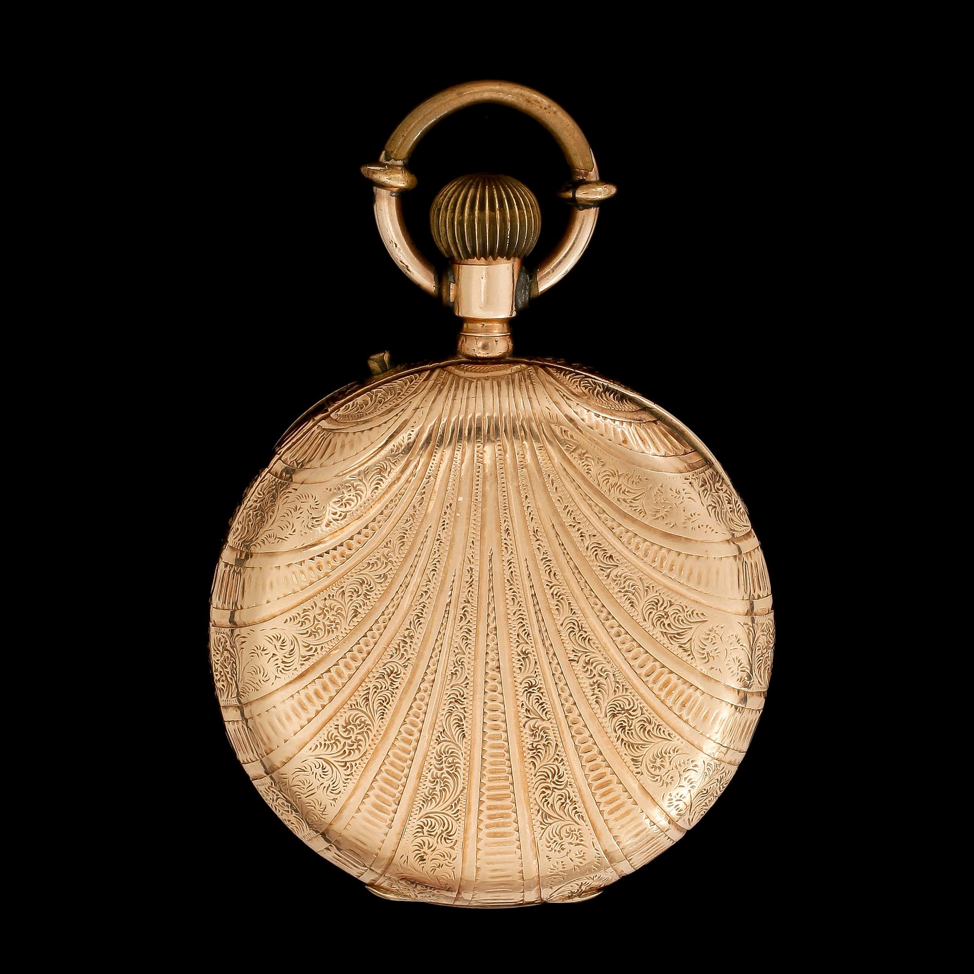 FICKUR, herr, 14k guld, omkring 1900. Vikt  ca74g.