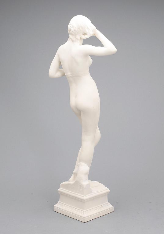 SKULPTUR, parian, efter Per Hasselberg, Gustavsberg, 1914.