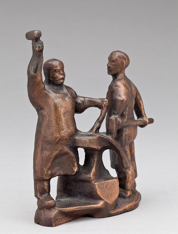 ALLAN EBELING, skulptur, brons. Sign. Ebeling, Torshälla.