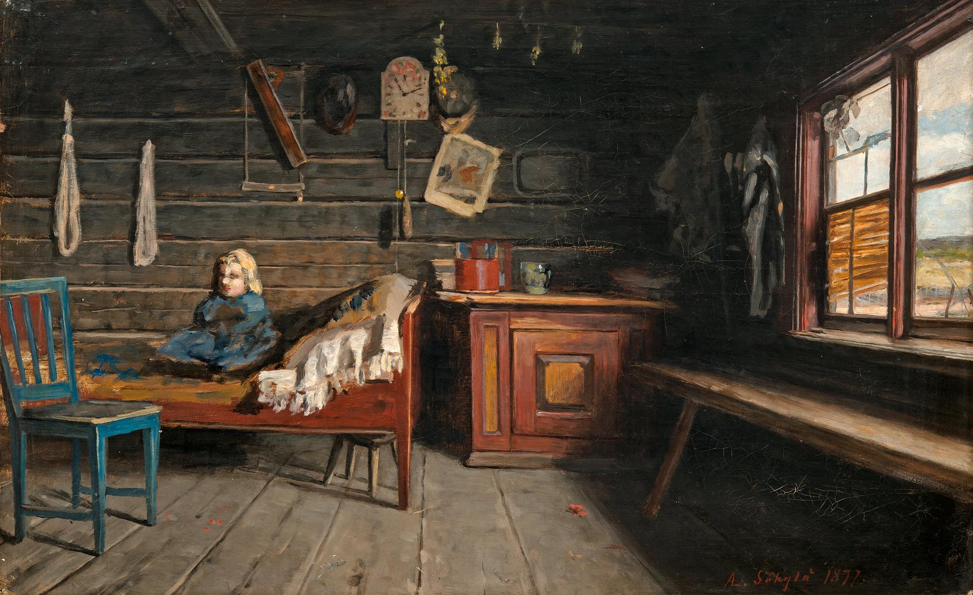 Arvid Liljelund, "FARM-HANDS' QUATERS AT LOUHISAARI MANOR, ASKAINEN".