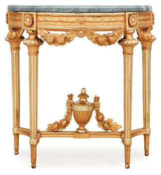 648. A Gustavian late 18th century console table.