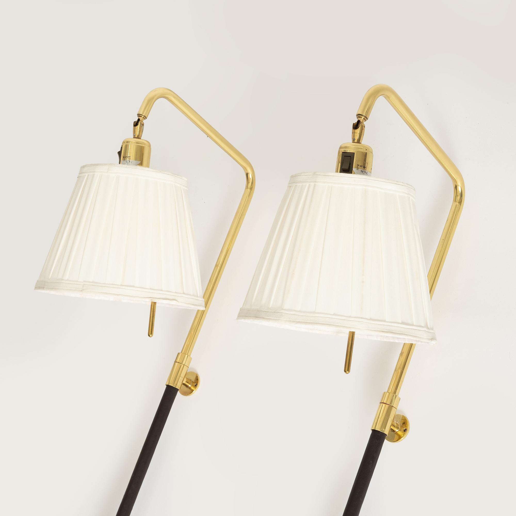 Wall lamps, a pair, Blond Belysning AB, Värnamo, Sweden, 2000s.
