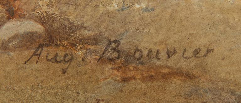 AUGUSTUS BOUVIER, attributed to, 2 watercolours, signed.