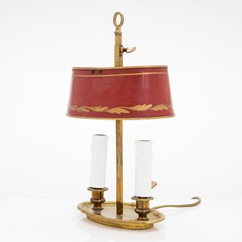 A "Lampe à Bouillotte" reading lamp, for two candles, first half of the 20th century.