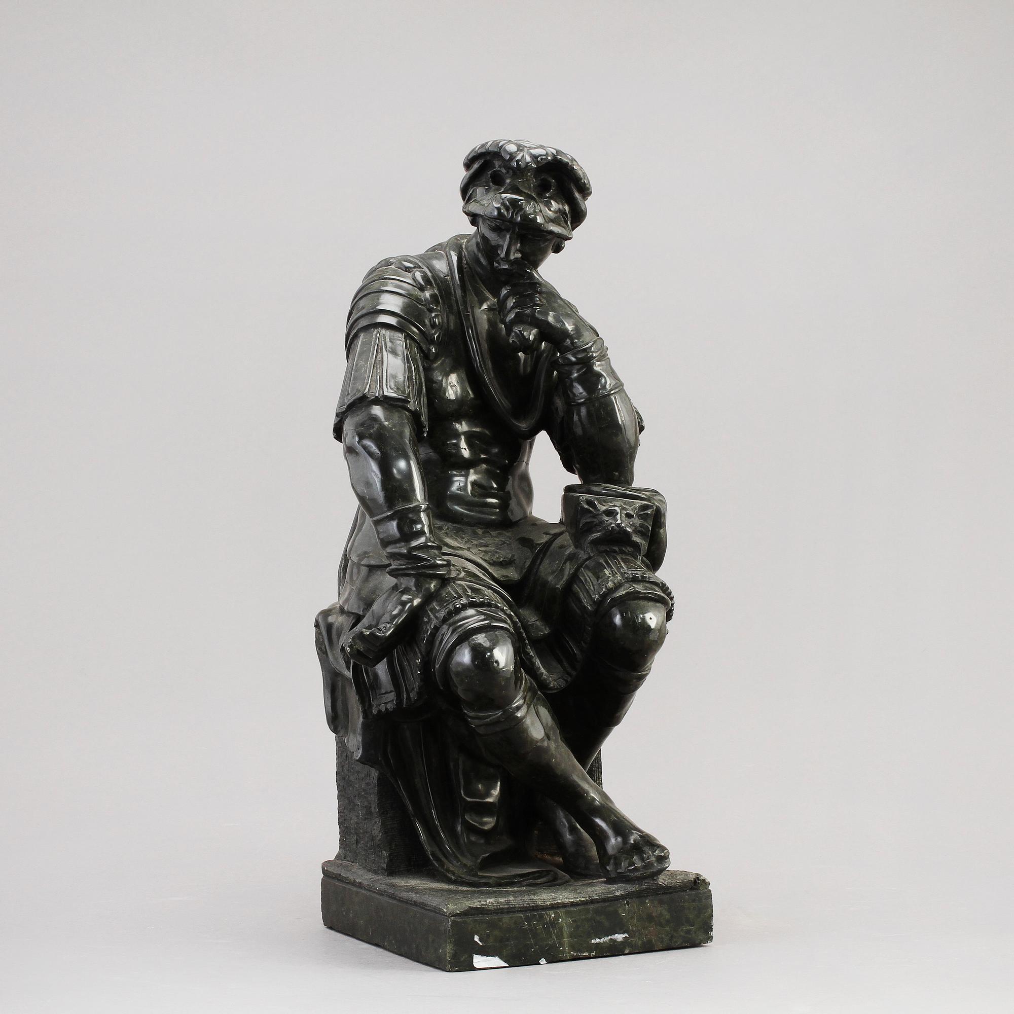MICHELANGELO BUONARROTI, kopia efter, skulptur, sekelskiftet 1900.