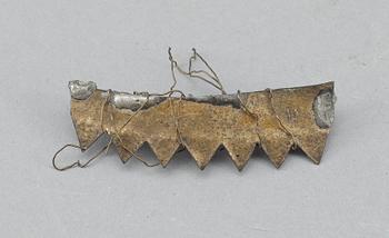 IKON, träpannå med mässingsrizza, Ryssland 1800-tal.