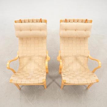 Bruno Mathsson, armchairs 1 pair, "Pernilla", for DUX late 20th century/21st century.