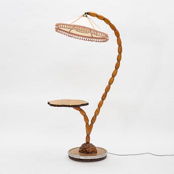 A floor lamp with table, 1940's.