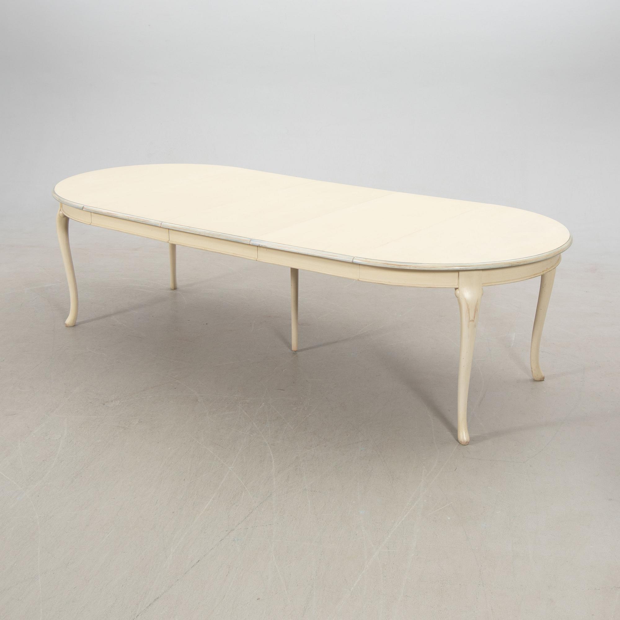 Dining group, 7 pieces, Rococo style, K. A. Roos, second half of the 20th century.