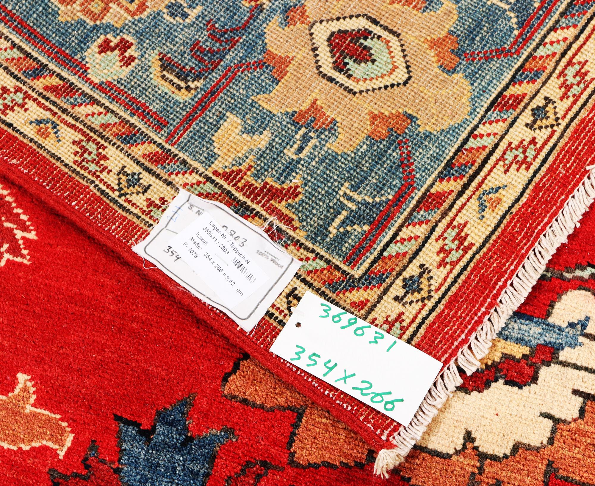 A Kazak carpet, c. 354 x 266 cm.