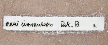 MARI SIMMULSON, fat, lergods, unikat, Upsala Ekeby.