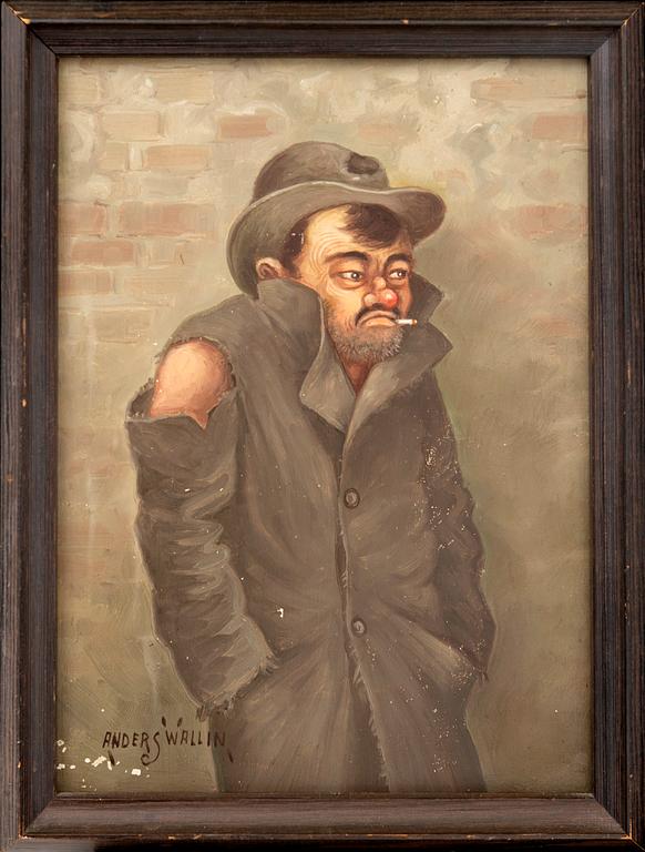 Anders Wallin, oil on panel signed.