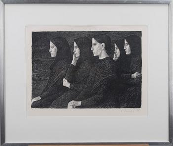 VEIKKO VIONOJA, litografi, signerad, numrerad H.C. och daterad -78.