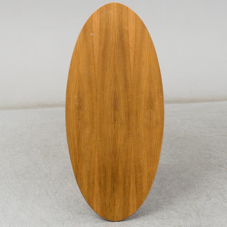 A 1959 'Plommonet' walnut coffee table by Kerstin Hörlin-Holmquist for Nordiska Kompaniet.