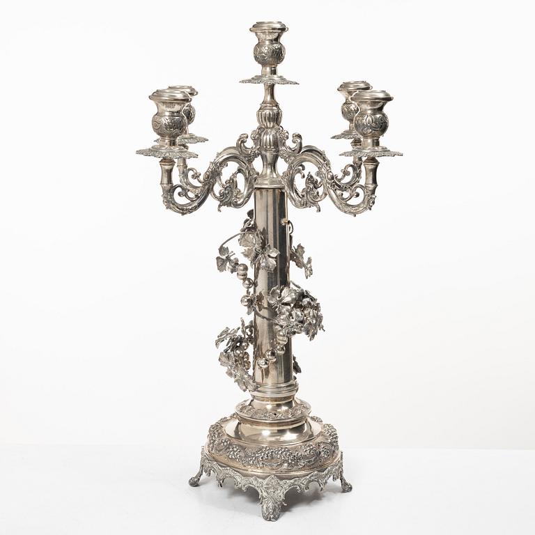 Kandelaber, 1900-tal, ostämplad, troligen silver.