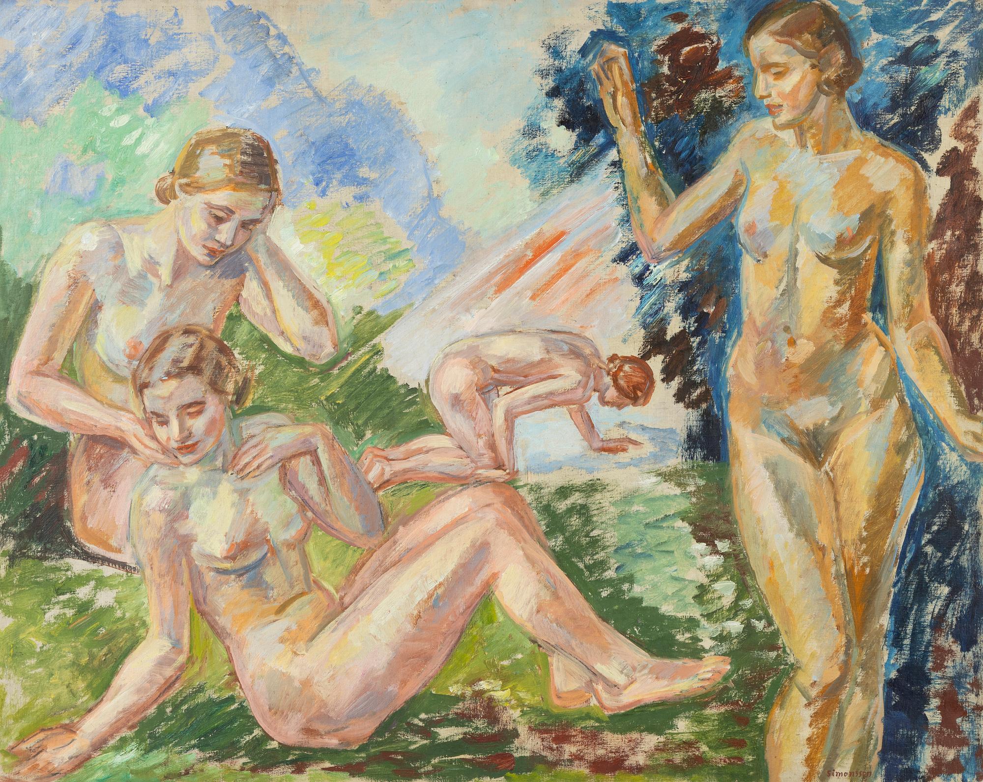 Birger Simonsson, oil on canvas, signed by the estate.