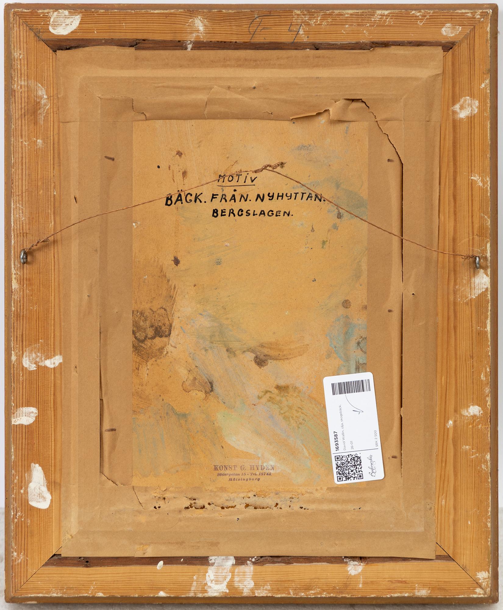 David Wallin, "Bäck, motif from Nyhyttan, Bergslagen".