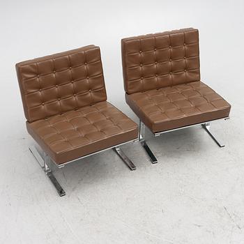 Karl Erik Ekselius, armchairs, a pair, "F60", for JOC möbler, Vetlanda, 1970s.