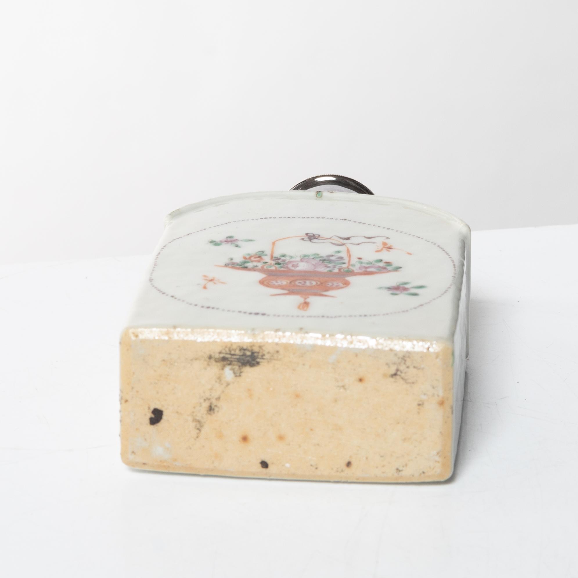 Tedosa och stekfat, kompaniporslin, Kina, Qingdynastin, 1700-tal.