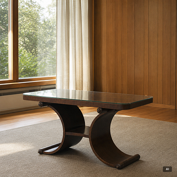 A coffee table, Art Deco style, modern manufacture.