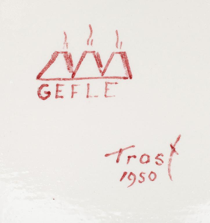 BRICKA, porslin, Eugen Trost, Gefle Porslinsfabrik, 1950.