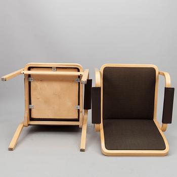 KARMSTOLAR, 3 st, E45, Alvar Aalto, Artek 1900-talets slut.