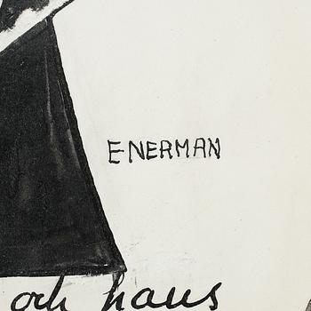 EINAR NERMAN, tuschteckning, signerad.