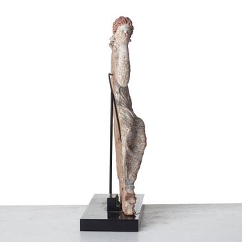 A Greek pottery sculpture of a seated lady, Hellenistic, probably circa 2nd Century B.C.