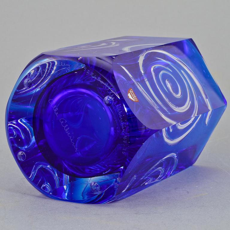 OLLE ALBERIUS, vas, glas, "Virvel", Orrefors, sign.