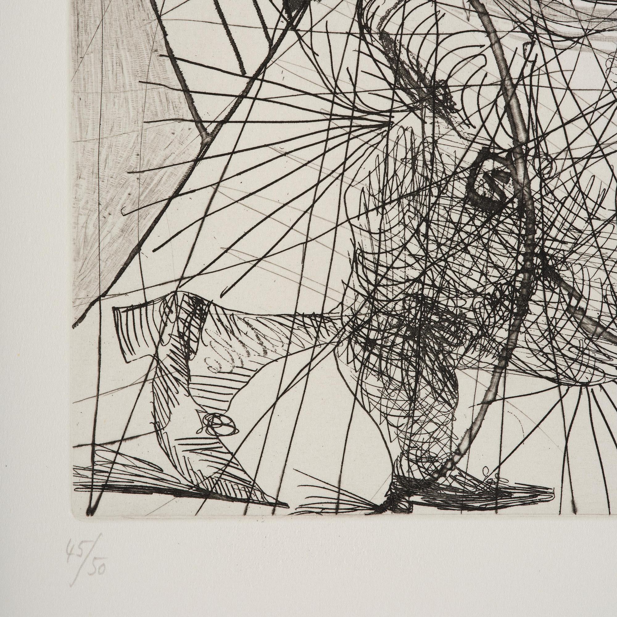 Pablo Picasso, "Couple: Femme et homme-chien, avec femme à la fleur", from: Series 156.