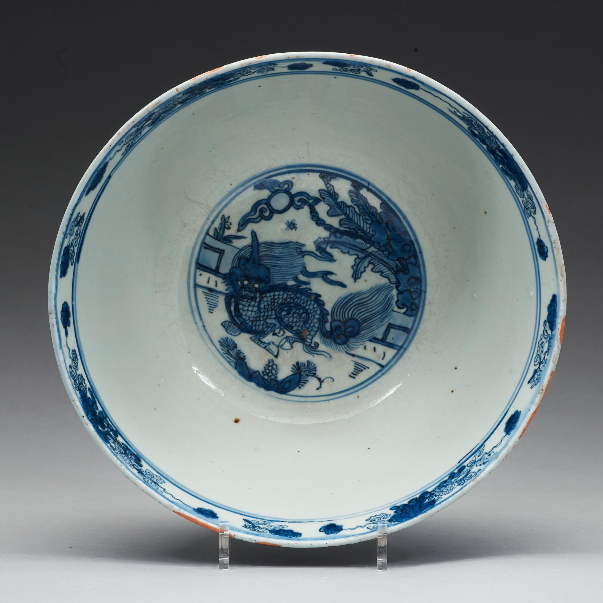 PRAKTSKÅL, porslin, Mingdynastin, Wanli (1572-1620).