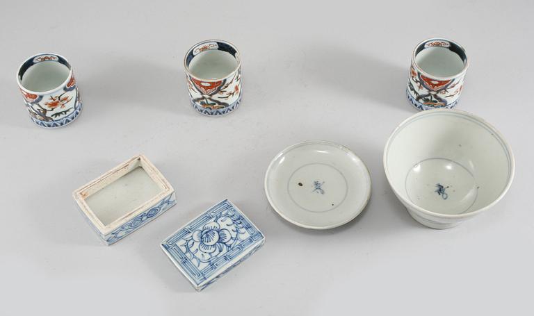 PARTI PORSLIN, 6 delar, Kina, 1800-tal och äldre.