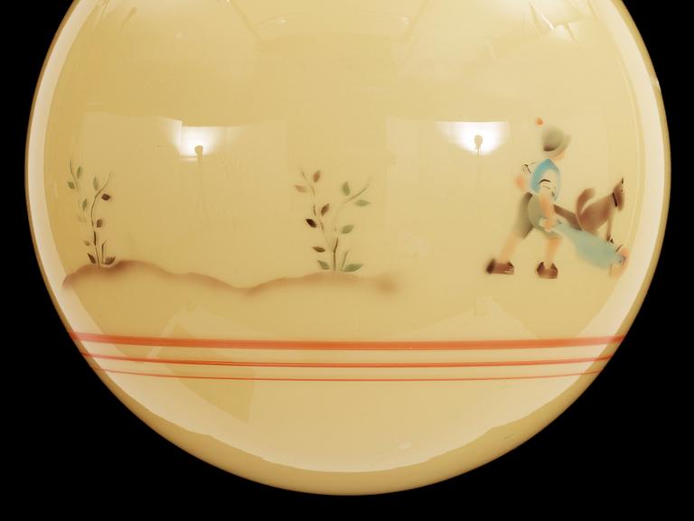 TAKLAMPA, 1930-tal. Höjd ca 49 cm.