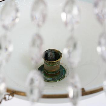 A late Gustavian five-light chandelier, late 18th century.
