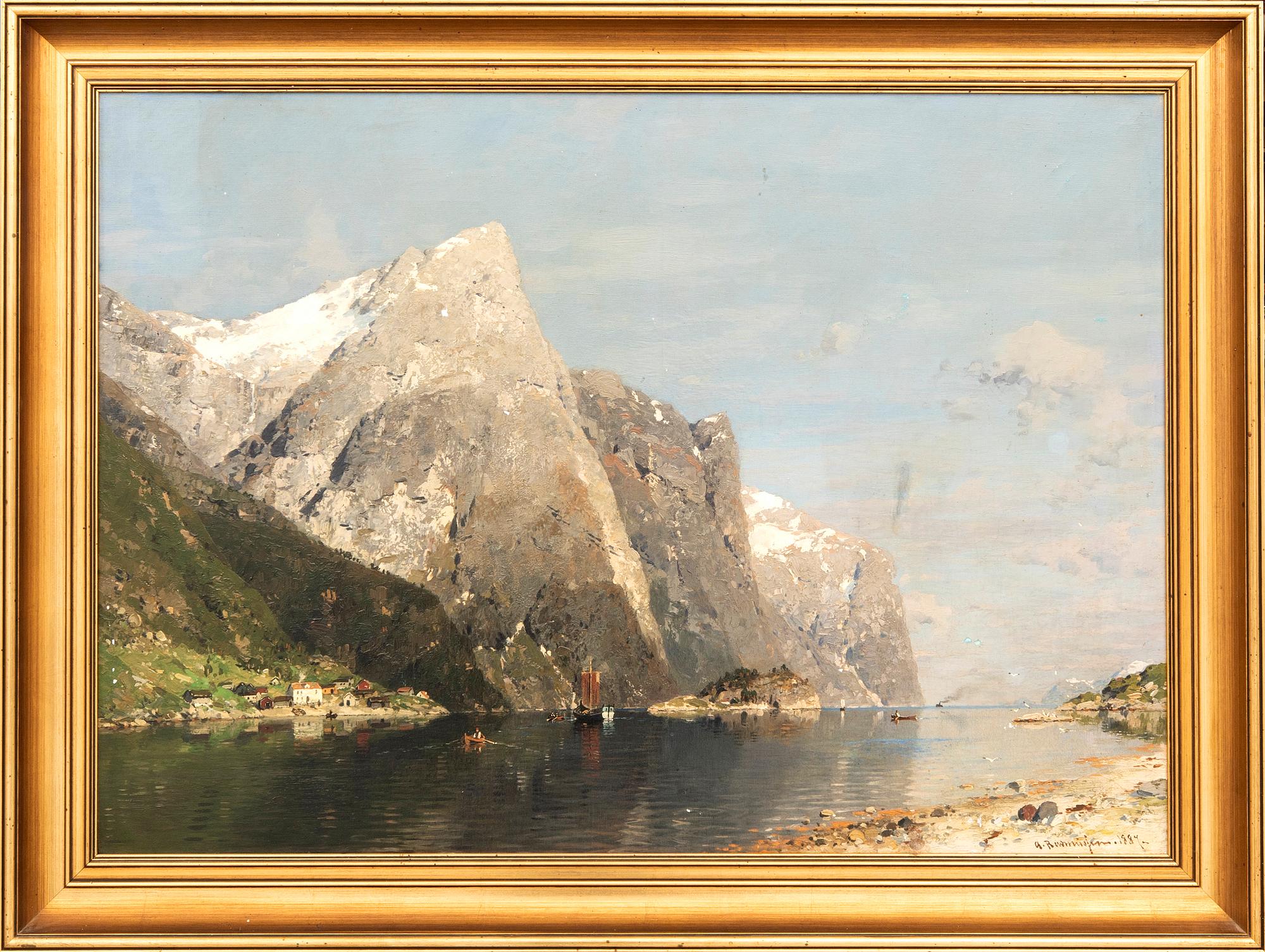 Georg Anton Rasmussen, olja på duk, signerad 1887,