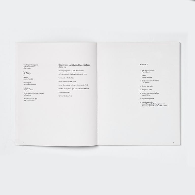 Art literature about Axel Salto, 3 volumes, 1949, 1956 and 1989.