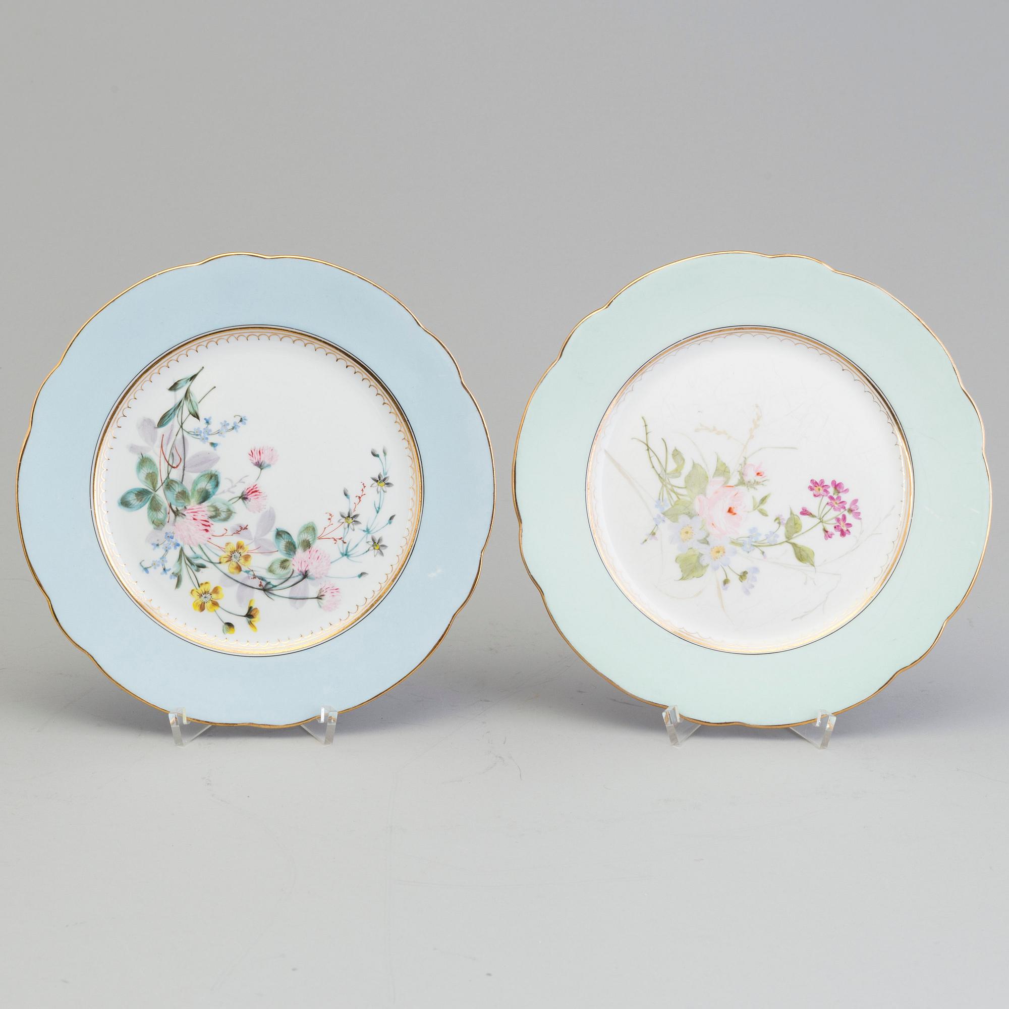 TALLRIKAR, 14 stycken, porslin, Gustavsberg, 1800-talets slut.