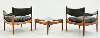 FÅTÖLJER, ett par samt SOFFBORD, "Modus", Christian Vedel, Danmark, 1960-tal.
