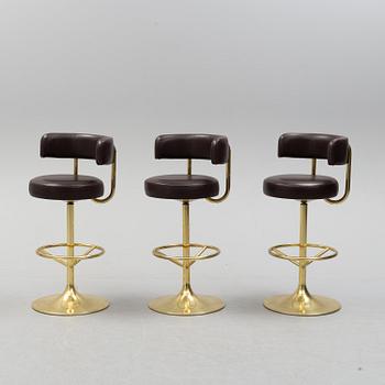 BÖRJE JOHANSON, 3 st barstolar, "Jupiter", Johanson design, Markaryd, 1900-talets andra hälft.